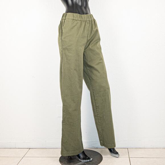 ANINE BING Women's High Rise Khaki Koa Trousers Wide Leg size Medium - Picture 4 of 14